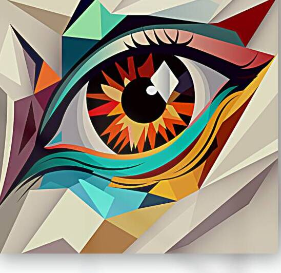  Abstract eye by Point Art