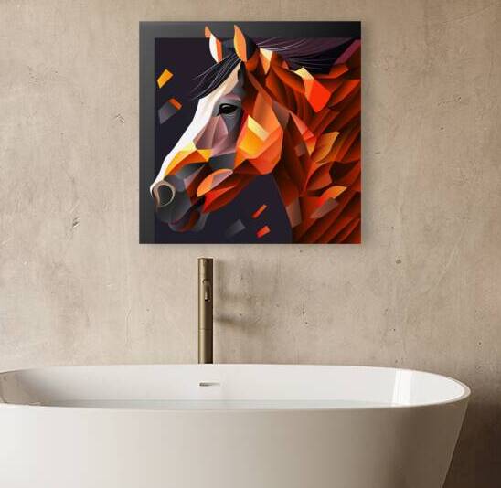 Abstract horse  by Point Art