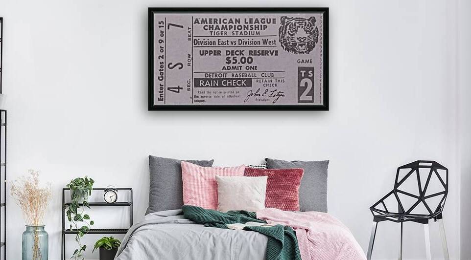 Vintage Detroit Tigers Upper Deck Ticket Art by Row One Brand