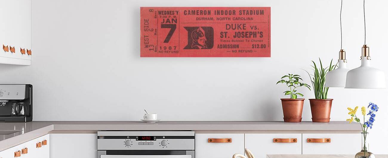 1987 St. Josephs Hawks at Duke Blue Devils by Row One Brand