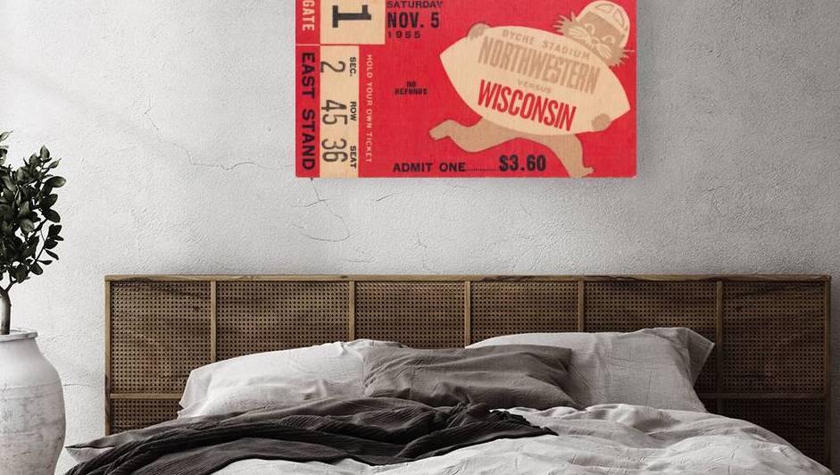 1955 Wisconsin Badgers at Northwestern Wildcats by Row One Brand