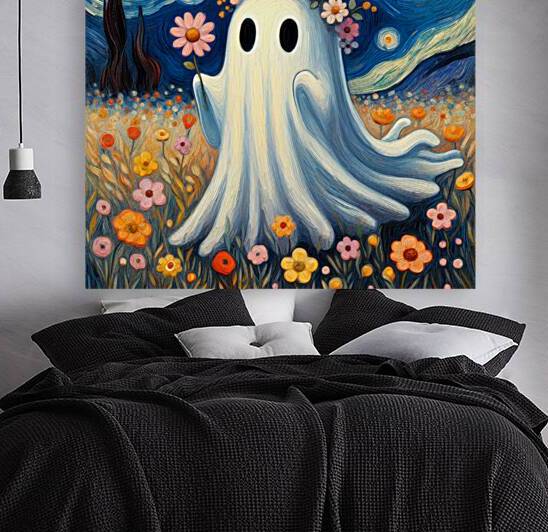 Starry Night Ghost – Whimsical & Surreal Fine Art by Anne Laure GOUPIL