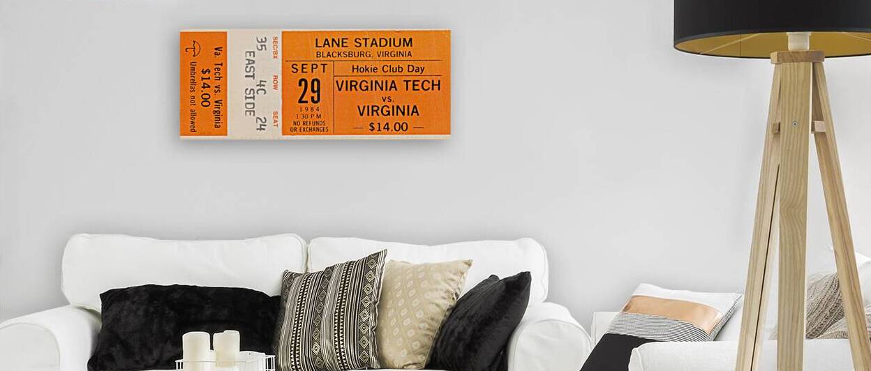 1984 Virginia Cavaliers at Virginia Tech Hokies by Row One Brand