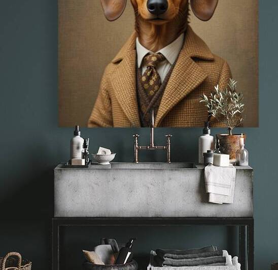 The Distinguished Dachshund: A Portrait of Canine Elegance by ericinair