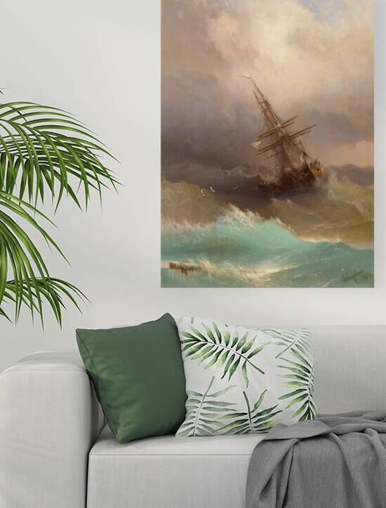 Ivan Aivazovsky - Ship in the Stormy Sea by Wirla
