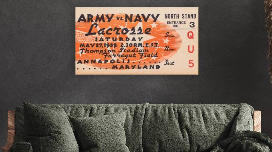 1939 Army Navy Lacrosse Ticket Wall Art by Row One Brand