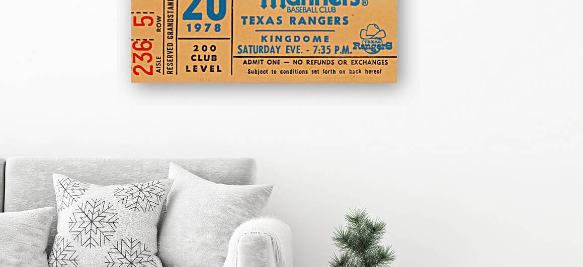 1978 Texas Rangers at Seattle Mariners by Row One Brand