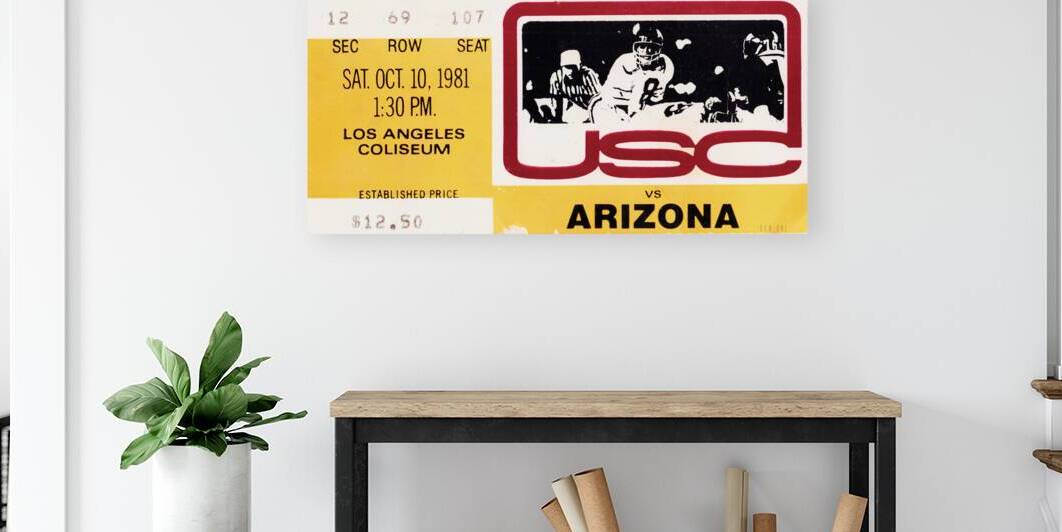 1981 Arizona Wildcats at USC Trojans by Row One Brand