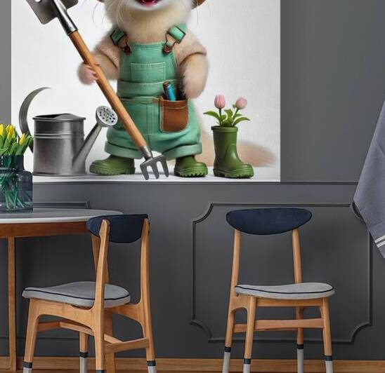 Cute Ferret Gardener Pic 4 by Robert Hart