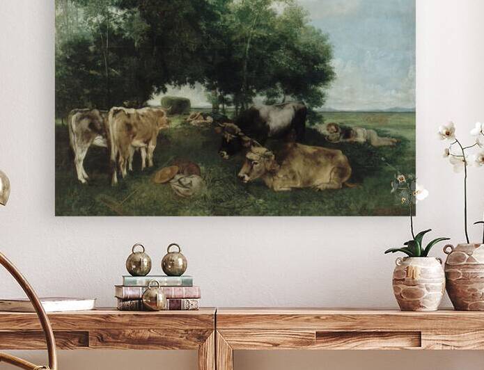 La Sieste Pendant La Saison Des Foins [1867–1868] by Gustave Courbet [1819–1877] by MyCozyFineArt