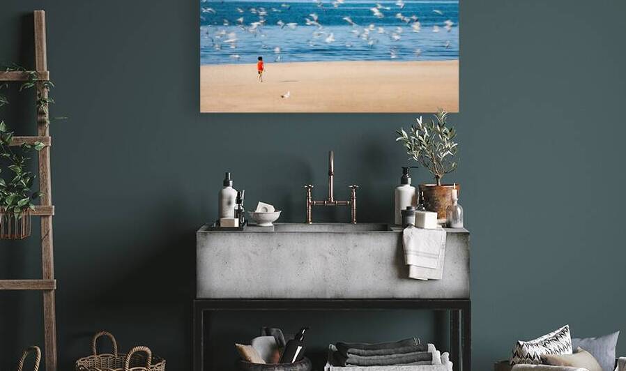 Boy and Gulls by Mark Schacter