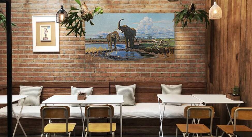 Elephants at a waterhole by Wilhelm Kuhnert [1865–1926] by MyCozyFineArt