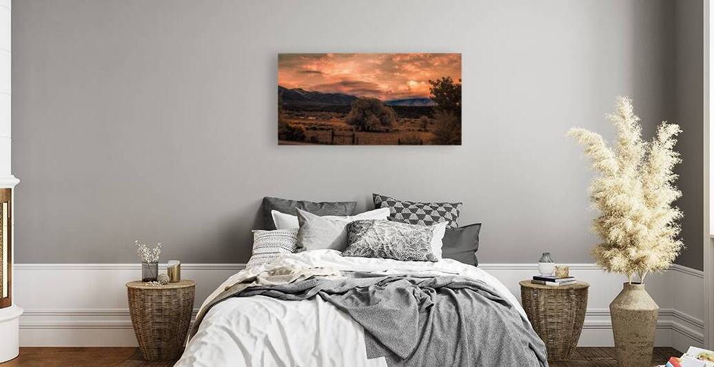 Solitary Vigil in a Fiery Twilight by Dream World Images