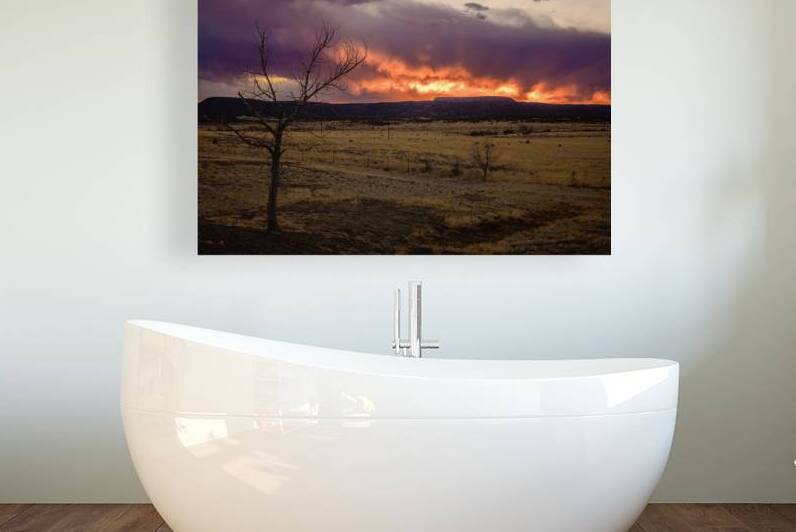 Heavens Blaze: Sunset Symphony in Cold Beer New Mexico by Dream World Images