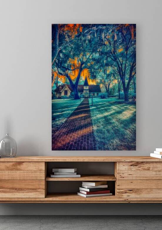 Spiritual Splendor: Blue Church by Dream World Images