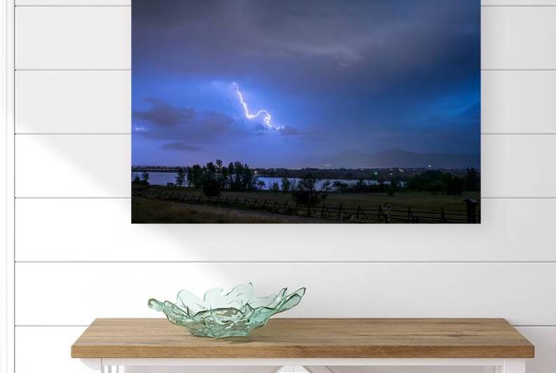Lightning Striking Over Boulder Reservoir by Bo Insogna