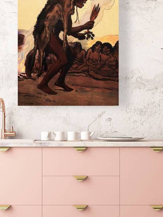 Wolf Dancer Western Art by Maynard Dixon by Fabricci