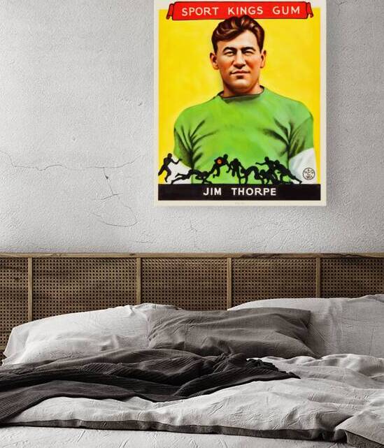 1933 Jim Thorpe Goudey Card Wall Art by Row One Brand