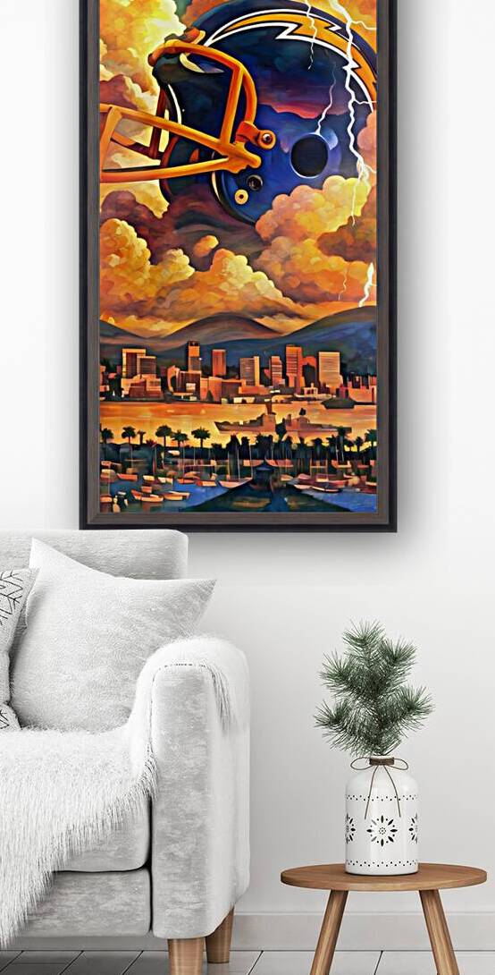 1983 San Diego Chargers Football Art by Row One Brand
