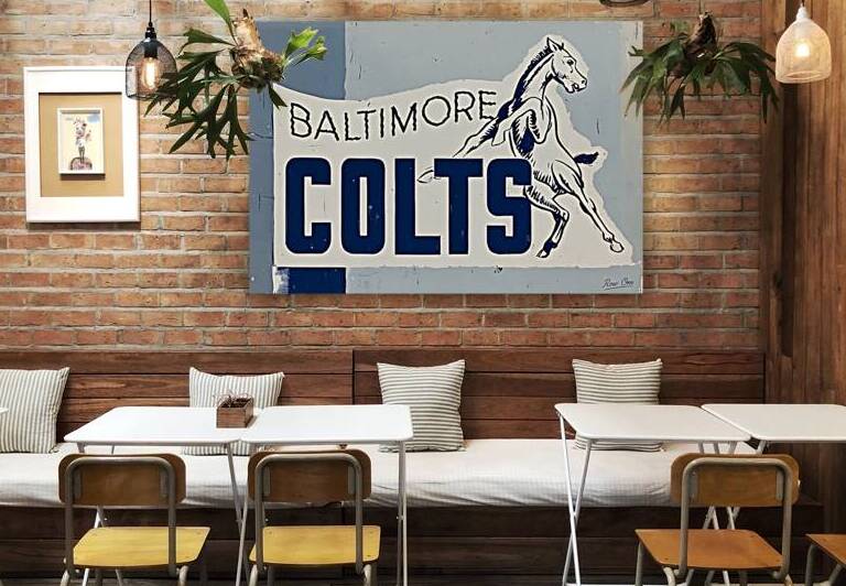 1960s Baltimore Colts Art by Row One Brand