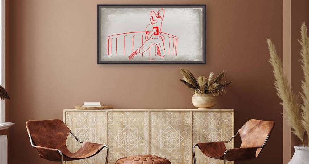 1950s Ohio State Football Player Art by Row One Brand