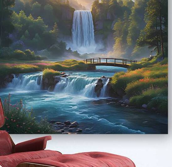 Mystical Waterfall Paradise – A Breathtaking Nature Escape 1 by MHDesignDZ