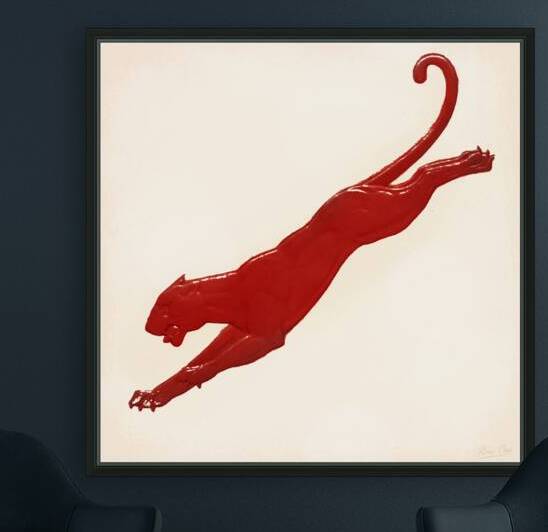 Vintage Houston Cougar Art by Row One Brand