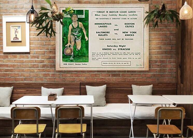 1953 Boston Celtics Madison Square Garden Ad by Row One Brand