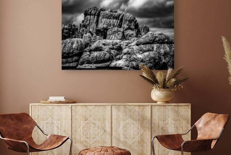 Mystical Reverie: Exploring Sylvan Lakes Enchanting Boulders in by Dream World Images