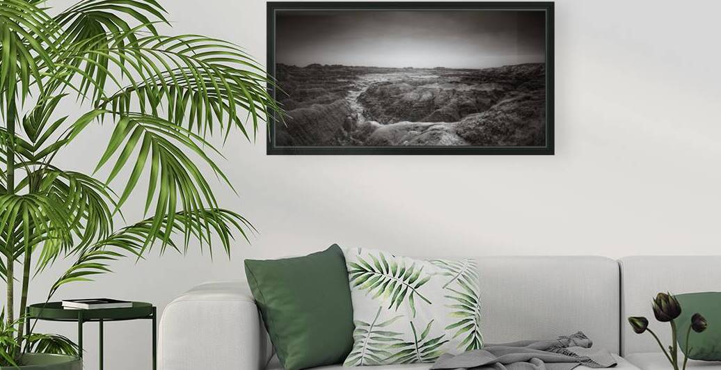 Shadows of the Earth: White River Serenity in the Badlands by Dream World Images