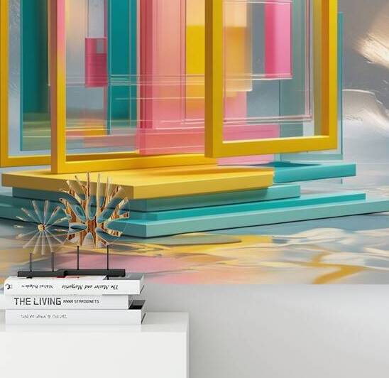 Vibrant Dimensions: A Modern Geometric Symphony by Sameh Sakr