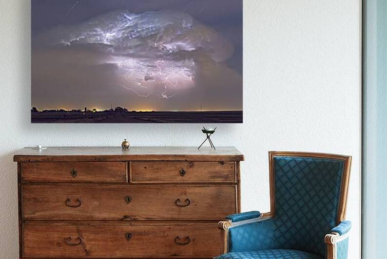 Cumulo nimbus Lightning Storm and Star Trails Above by Bo Insogna