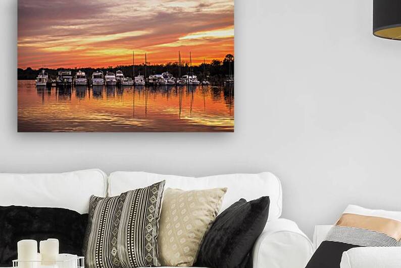 Sunset Over Boathouse Marina by Andy Crawford