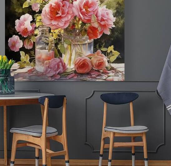 Watercolor seasonal still life with flowers and countryside food by Ariadna-de-Raadt