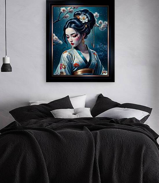 An Elegant Japanese Portrait Of Ayaka Morinaka Amidst Plum Blossoms Mesmerizing AI Concept Art by Xzendor7 by xzendor7