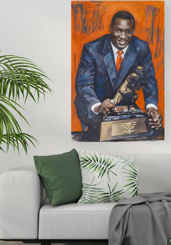 Bo Jackson with Heisman Trophy by Row One Brand