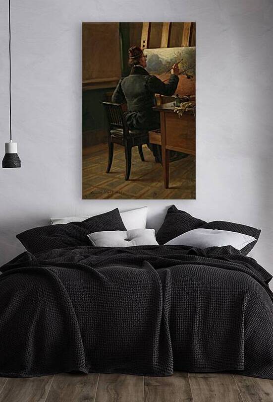 The Painter J.C. Dahl at his Easel [1848] by Siegwald Dahl [1827–1902] by MyCozyFineArt