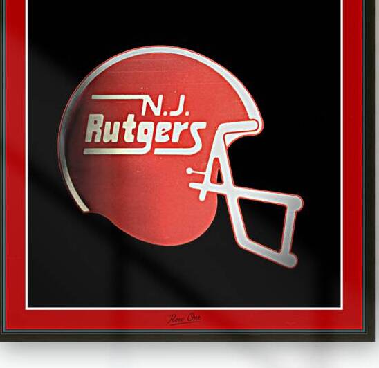1988 Rutgers Football Helmet Art by Row One Brand
