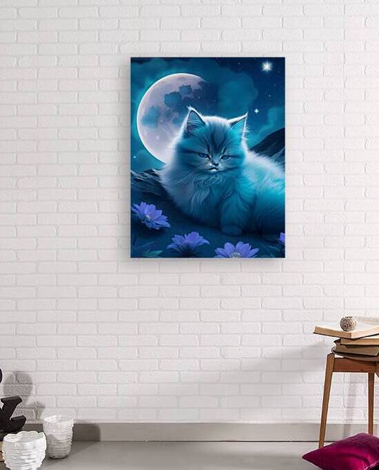 Moonlit Whiskers and Mystical Gaze by Contemporary Art eg