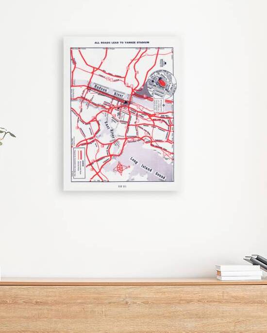 1960s Yankee Stadium Map by Row One Brand