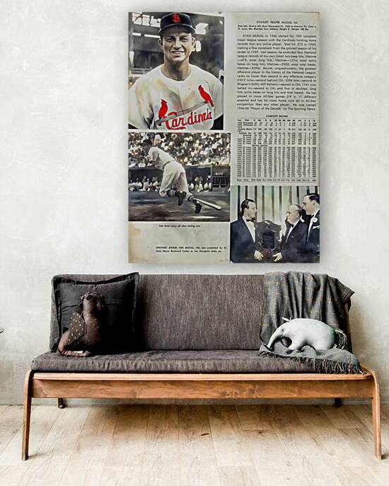 1960 Stan Musial Stats Art by Row One Brand