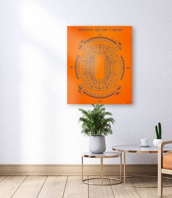 1976 Madison Square Garden Map Art by Row One Brand