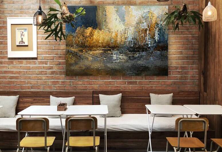 Textured Abstraction: Expressive Brushwork in Modern Digital Art by JustArt Digital