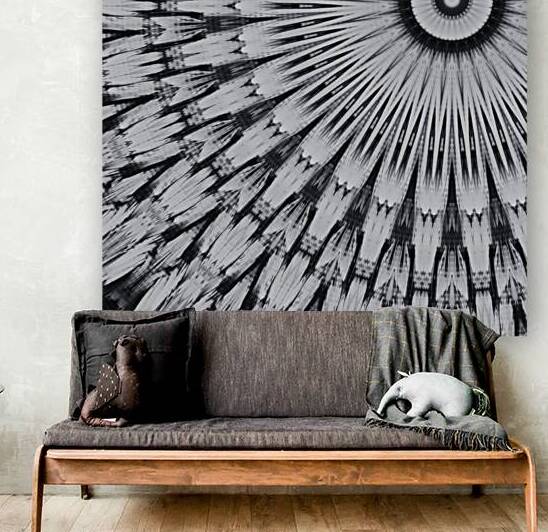 Abstract Monochrome Mandala  by Catriona Roberts Nature Photography and Designs