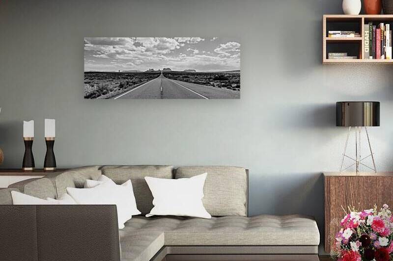 Forrest Gump Point Pano Grayscale by Jennifer White