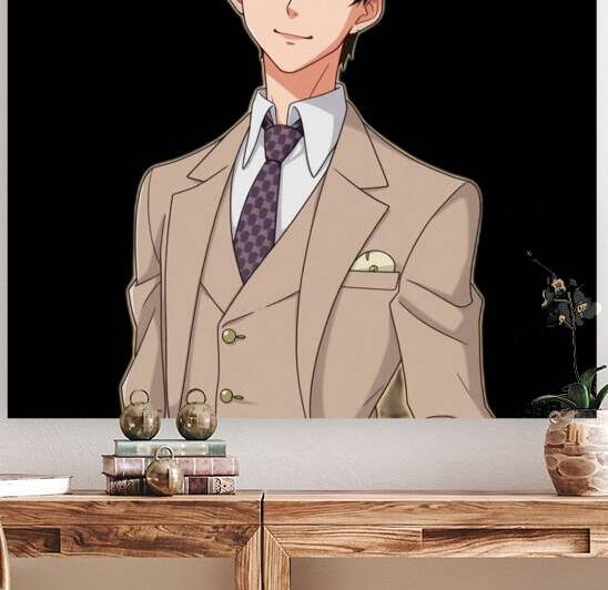 Elegant Anime Businessman – Classy Male Character in Suit Digital Art by Mouad Malki