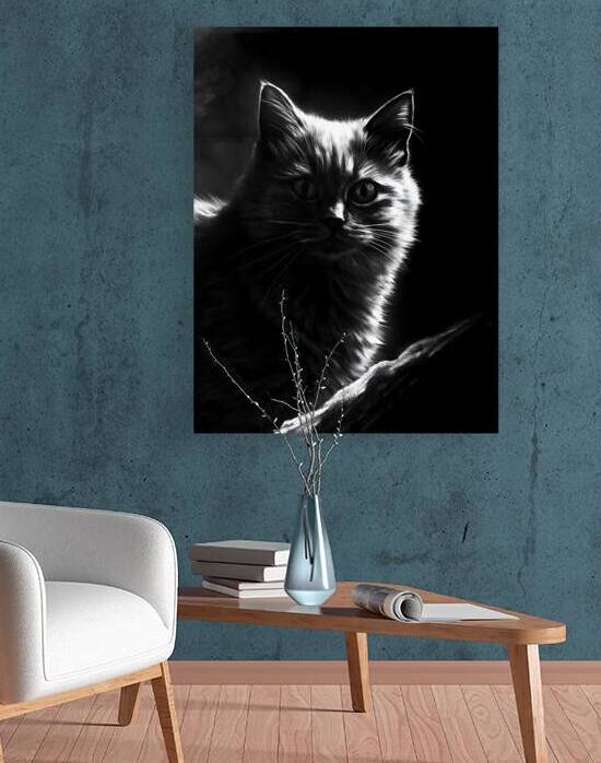 Monochrome Cat by Utaamodern