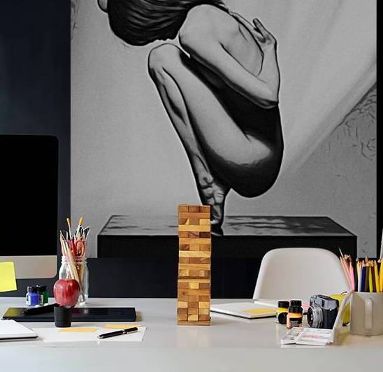 On Toes - Square by Millie R Lissow