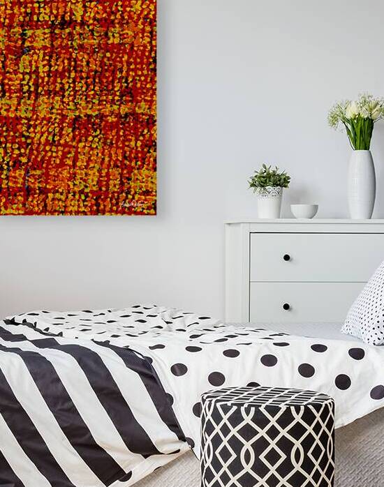 Gridlocked Dotted Trails Orange by Benoit David