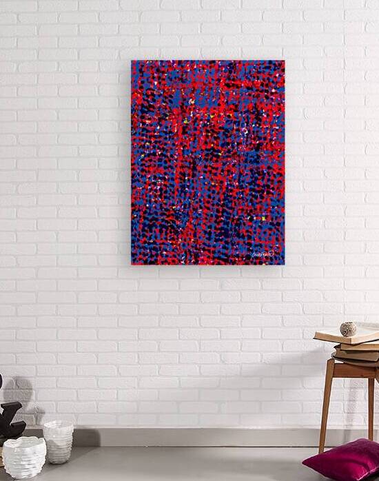 Gridlocked Dotted Trails Red by Benoit David